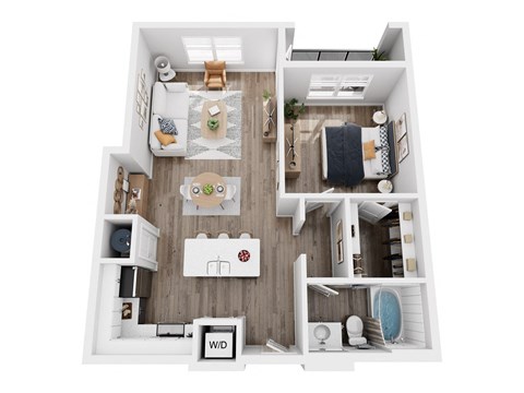 a 3 bedroom floor plan with a bathroom and a living room